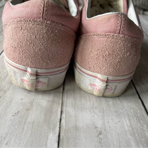 PREOWNED WOMENS PINK VANS SNEAKERS MENS 7 WOMENS 8.5 - Picture 6 of 6